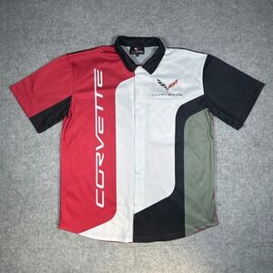 Vintage Canada Sportswear Corvette Shirt Men Large Pit‎ Crew Racing Button